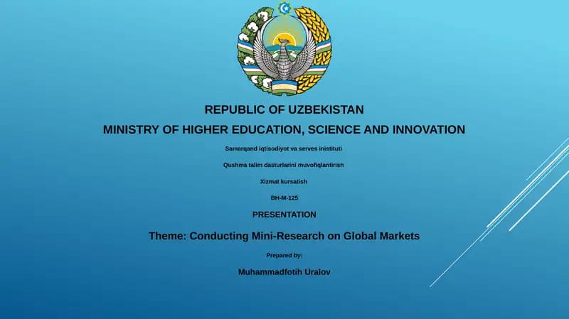 Conducting Mini-Research on Global Markets