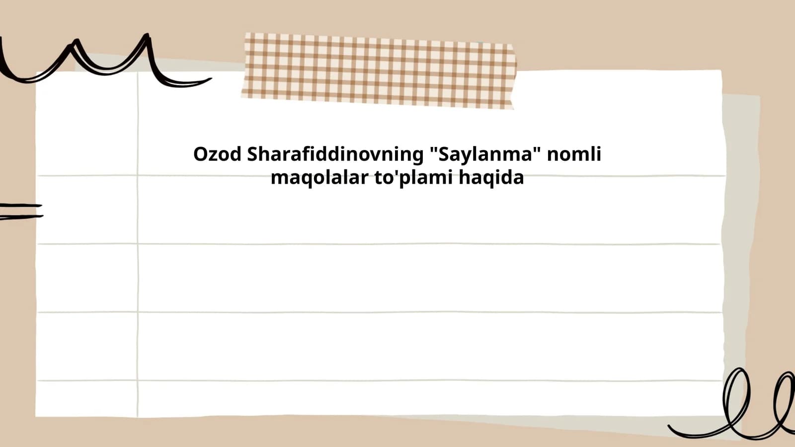 Saylanma nomli maqolalar