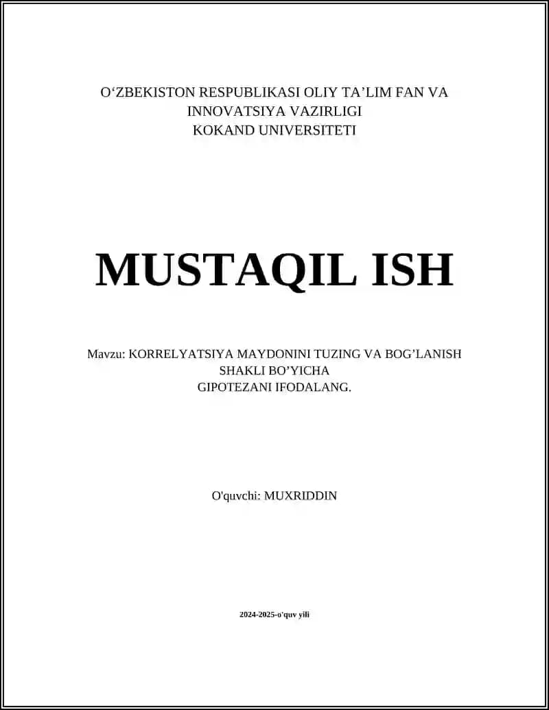 MUSTAQIL ISH