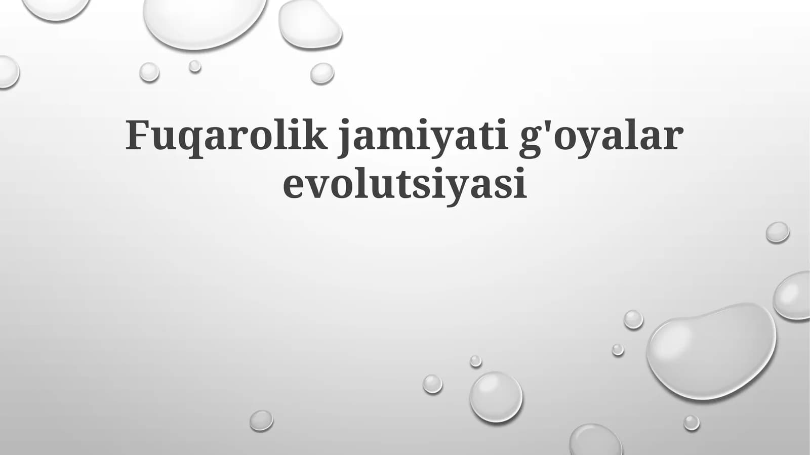 Fuqarolik jamiyatining g'oyalari