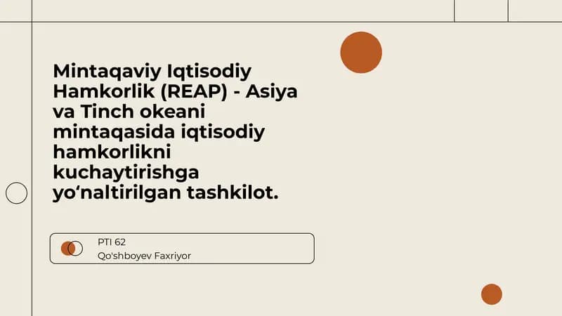 Mintaqaviy Iqtisodiy Hamkorlik (REAP)