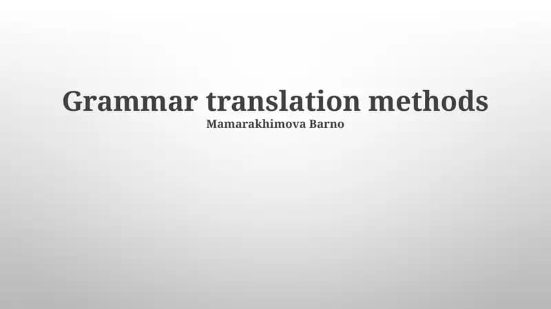 Análisis Gramatical y su Relación con la Traducción