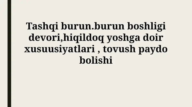 Ovoz hosil bo'lishi