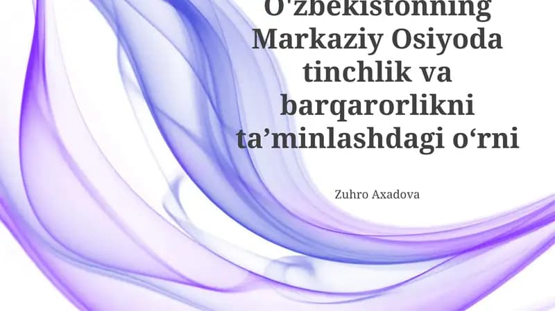 Suv Resurslarini Boshqarish va Uning Ta'siri