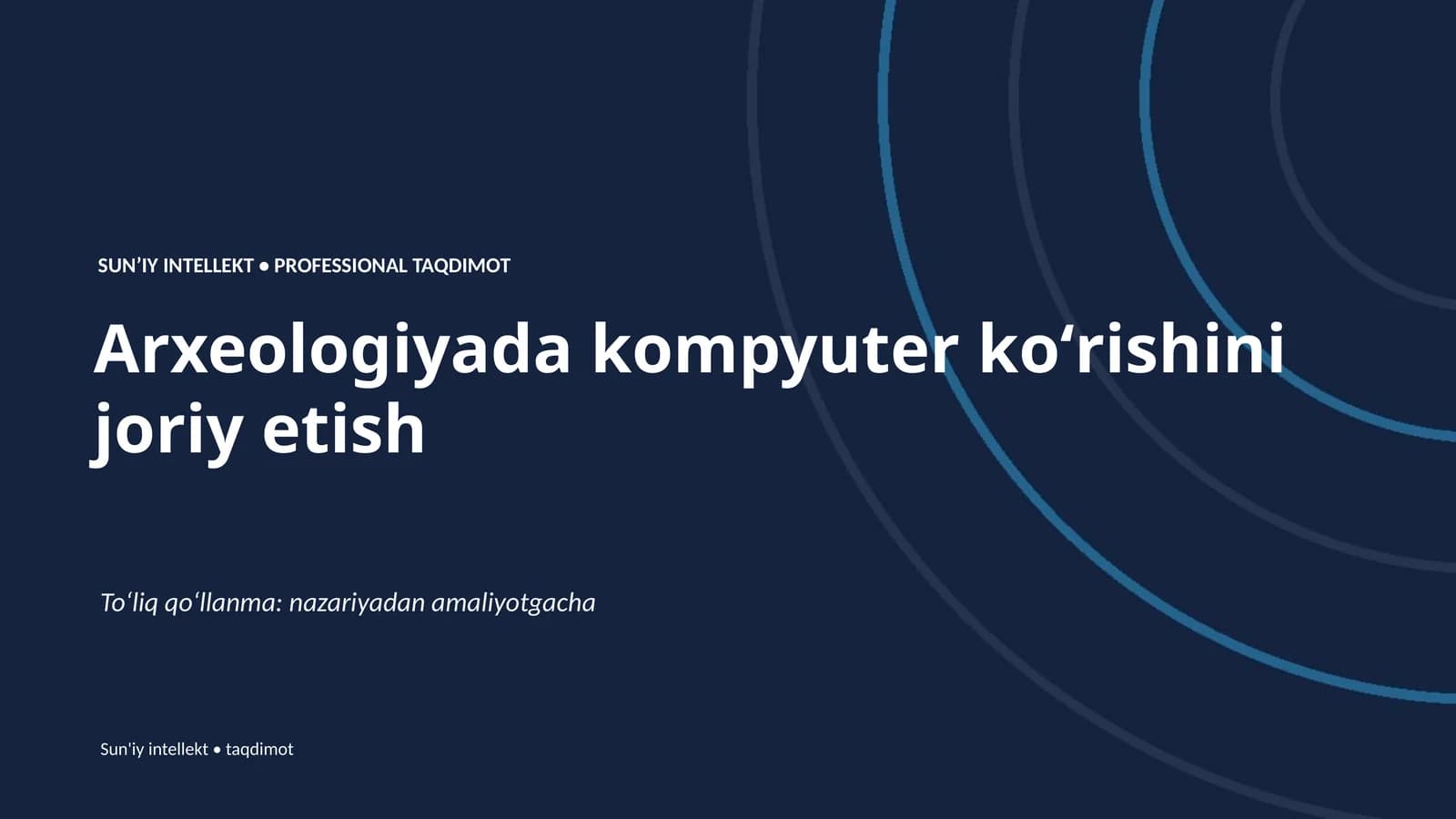Arxeologiyada kompyuter koʻrishini joriy etish