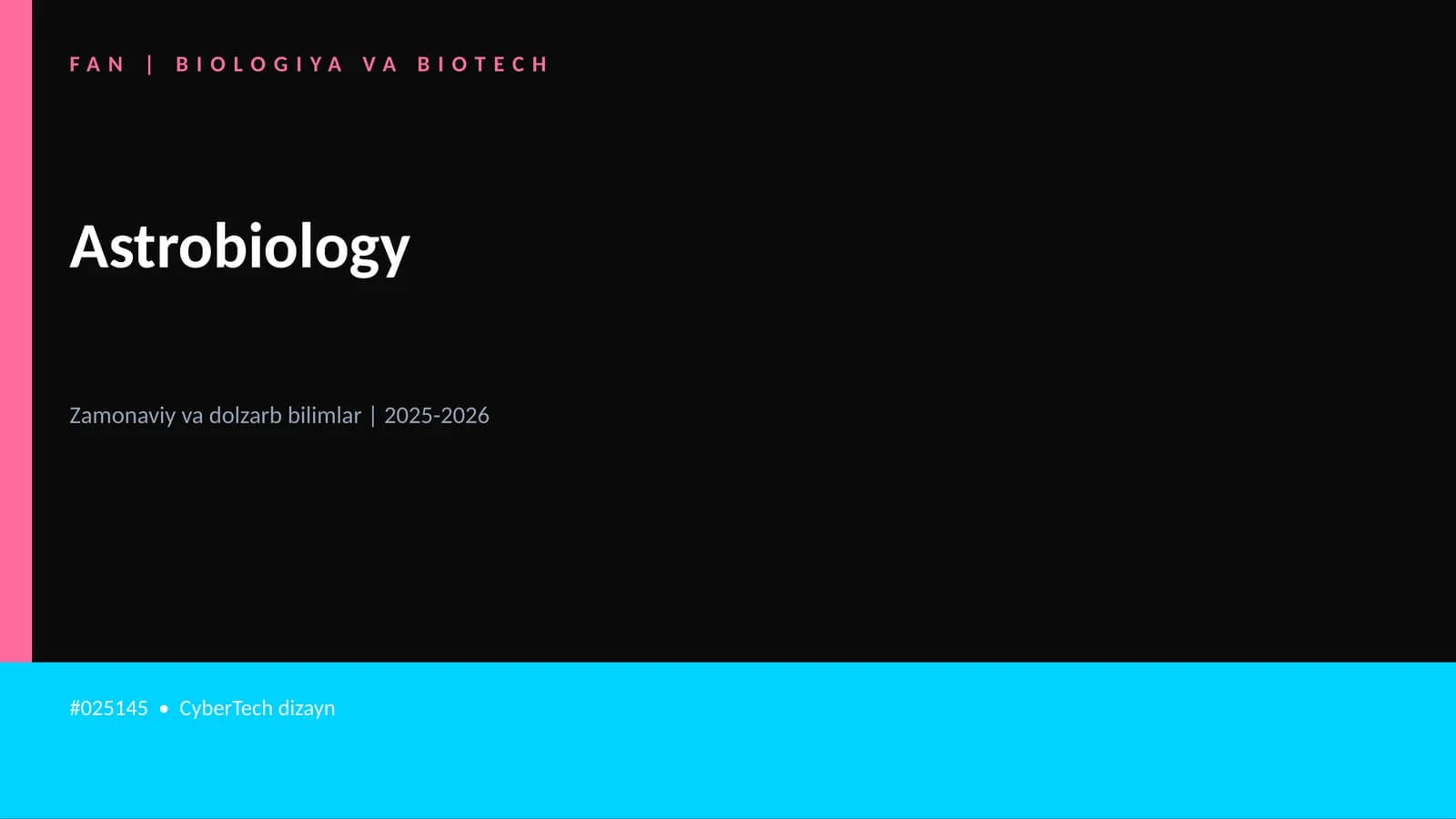 Astrobiology