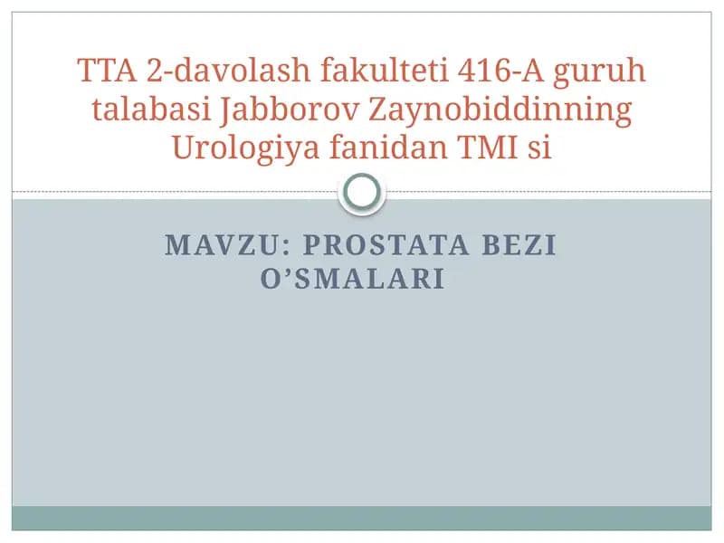 Prostatabezio’smalari