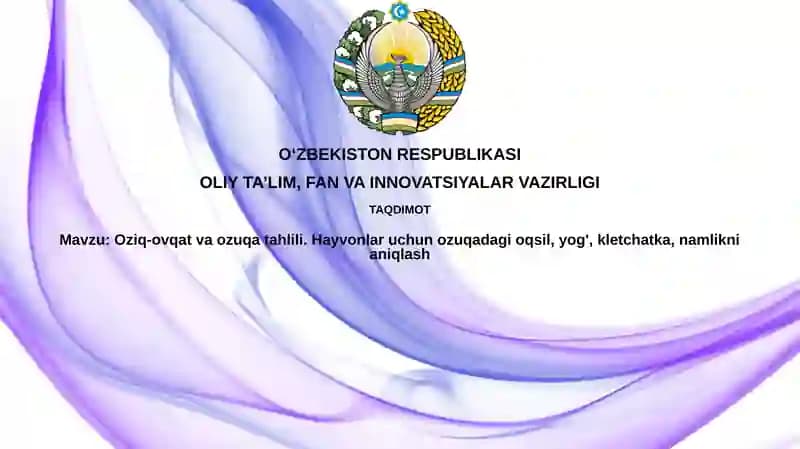 Oziq-ovqat va ozuqa tahlili