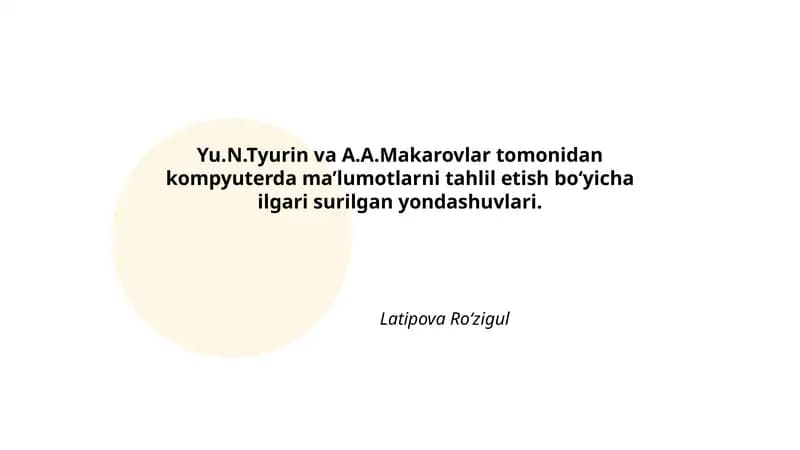Ma'lumotlarni tahlil etish yondashuvlari