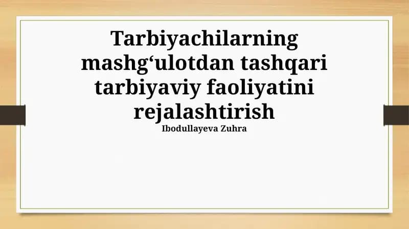Qo'shimcha ta'lim dasturlari