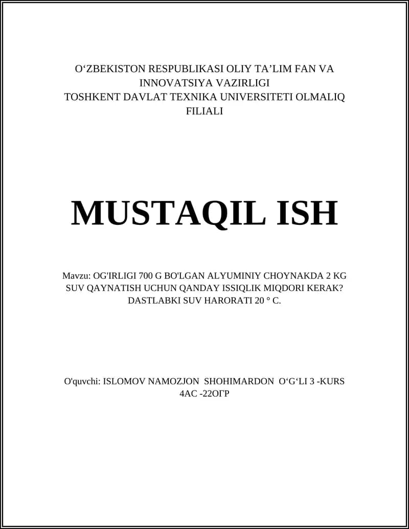 OG'IRLIGI...KERAK?