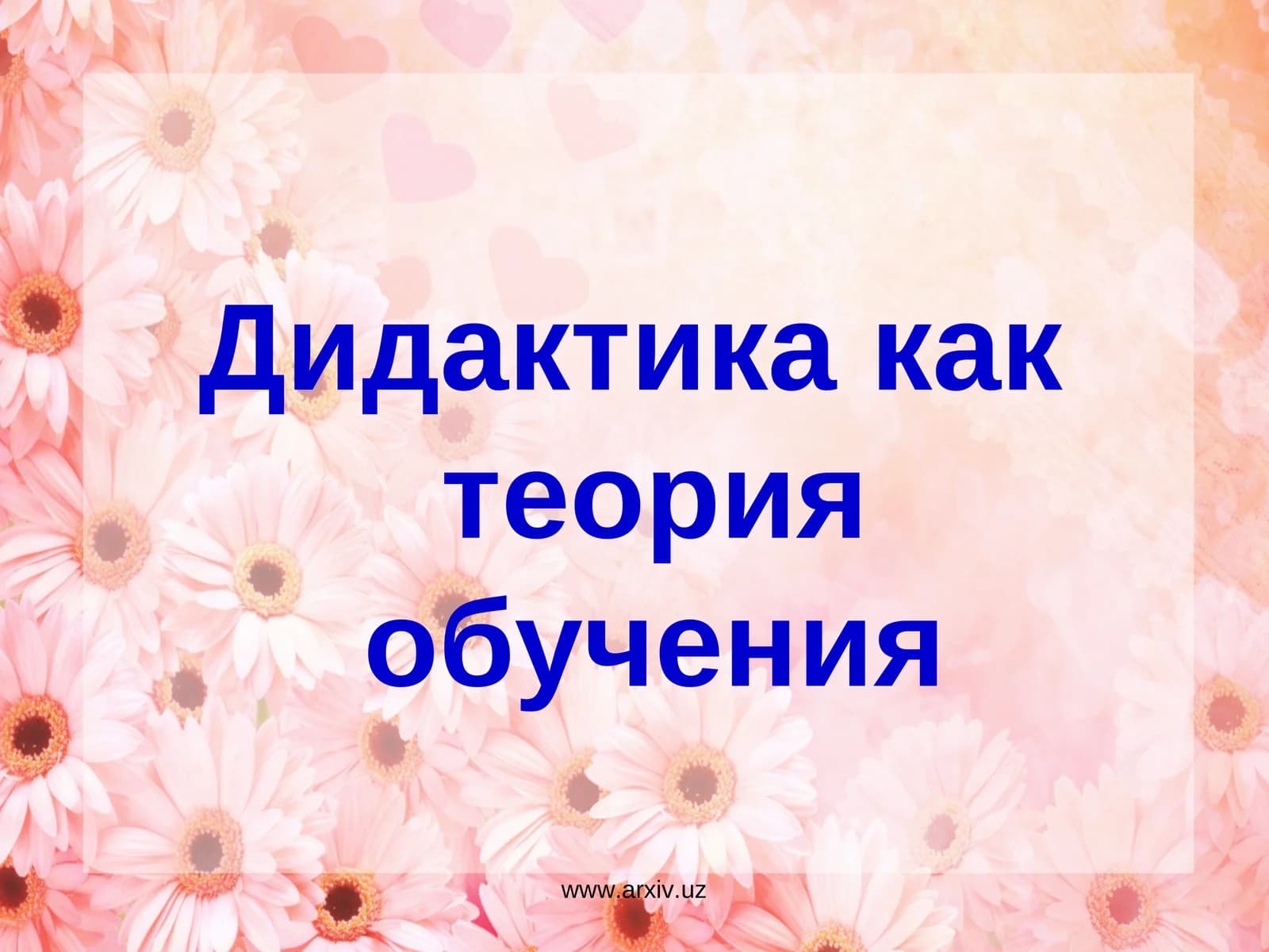Дидактика как теория обучения