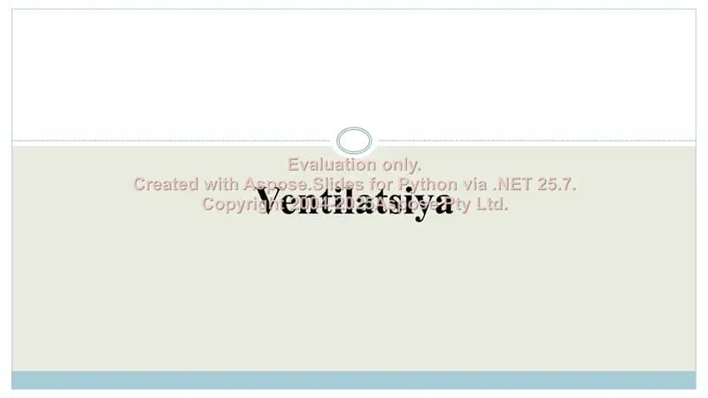 Ventilyatsiya
