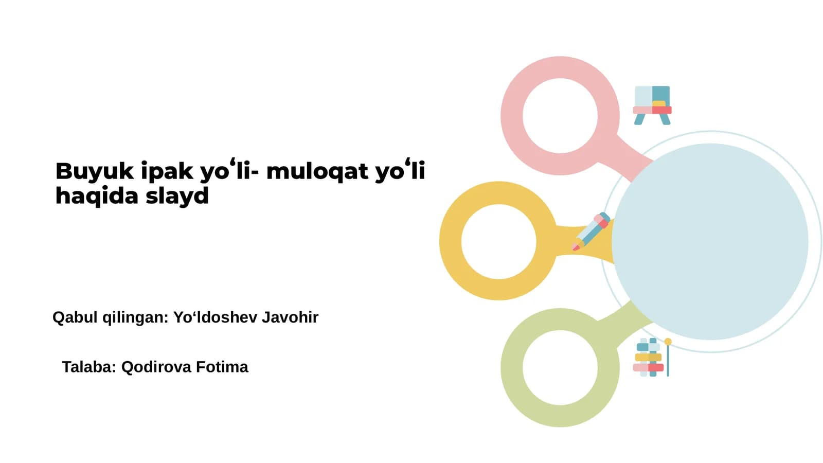 Buyuk ipak yoʻli- muloqat yoʻli haqida slayd