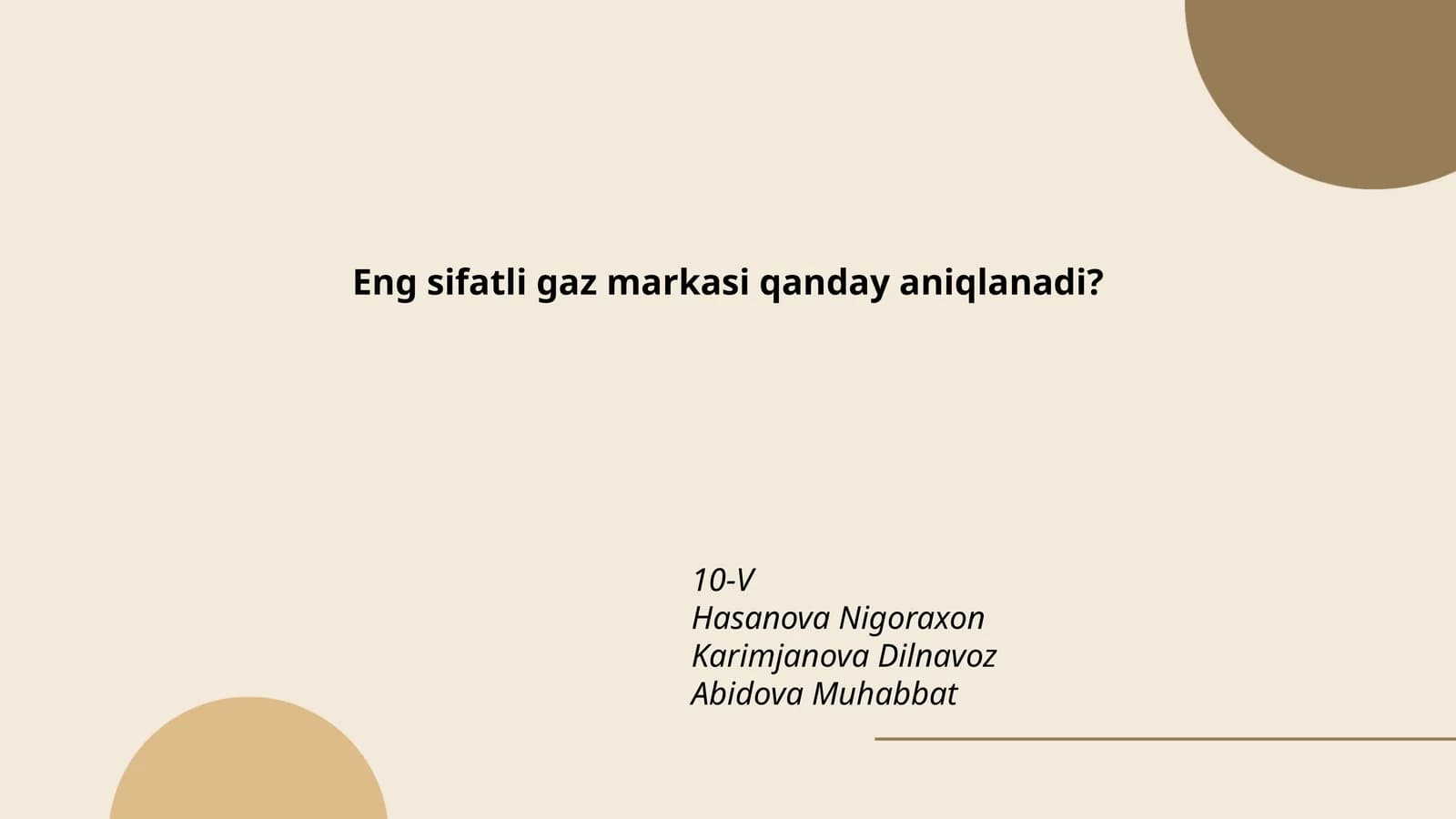 Gaz sifatini aniqlash usullari