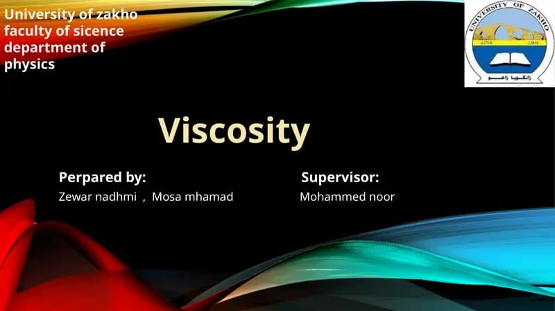Viscosity