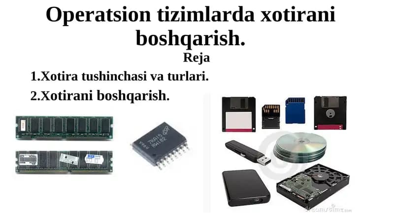 Operatsion tizimlarda xotirani boshqarish