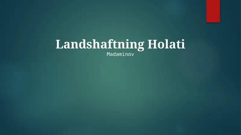 Landshaftning Holati