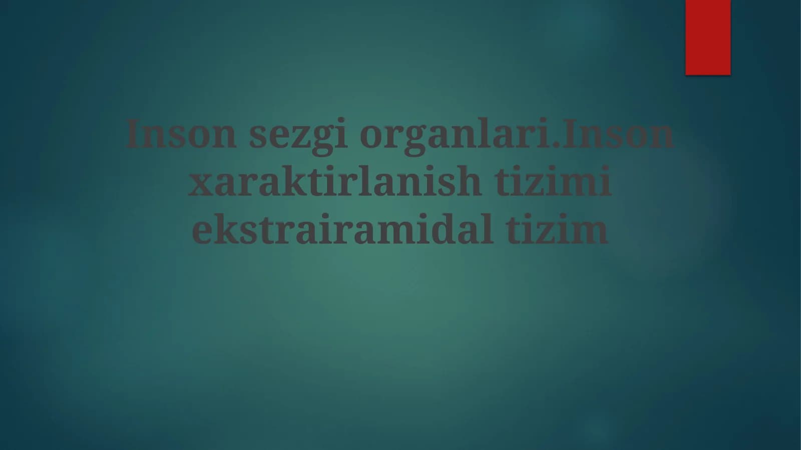 Inson sezgi a'zolari: Umumiy ma'lumot