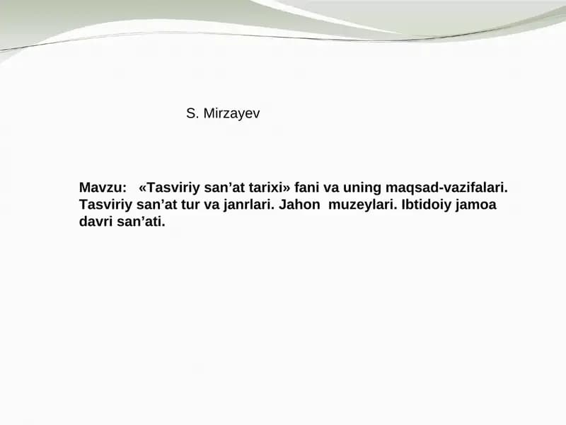 Tasviriy san’at tarixi