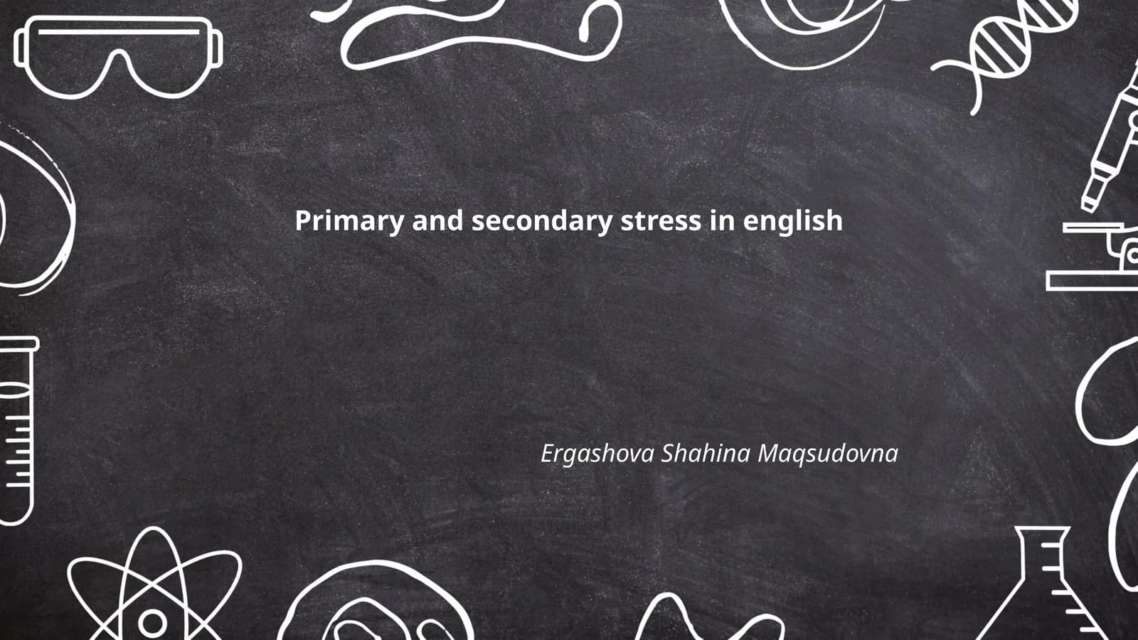Primary and Secondary Stress in English