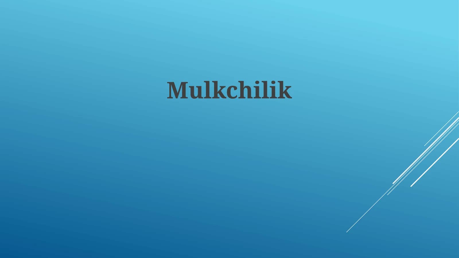 Mulkchilik
