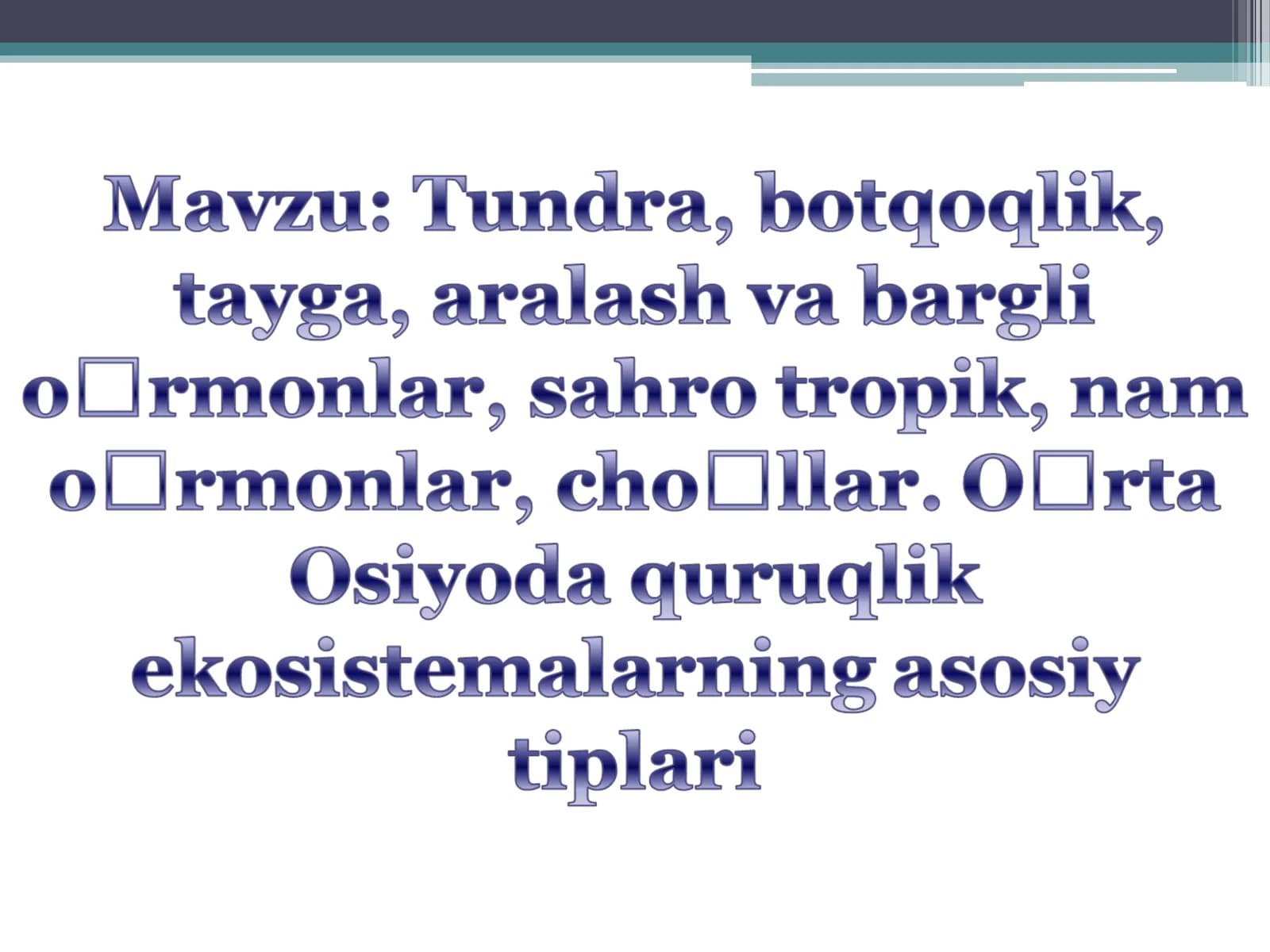 Tabiiy geografik zonalar
