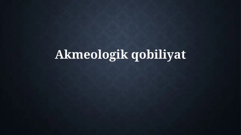 Akmeologik Qobiliyat