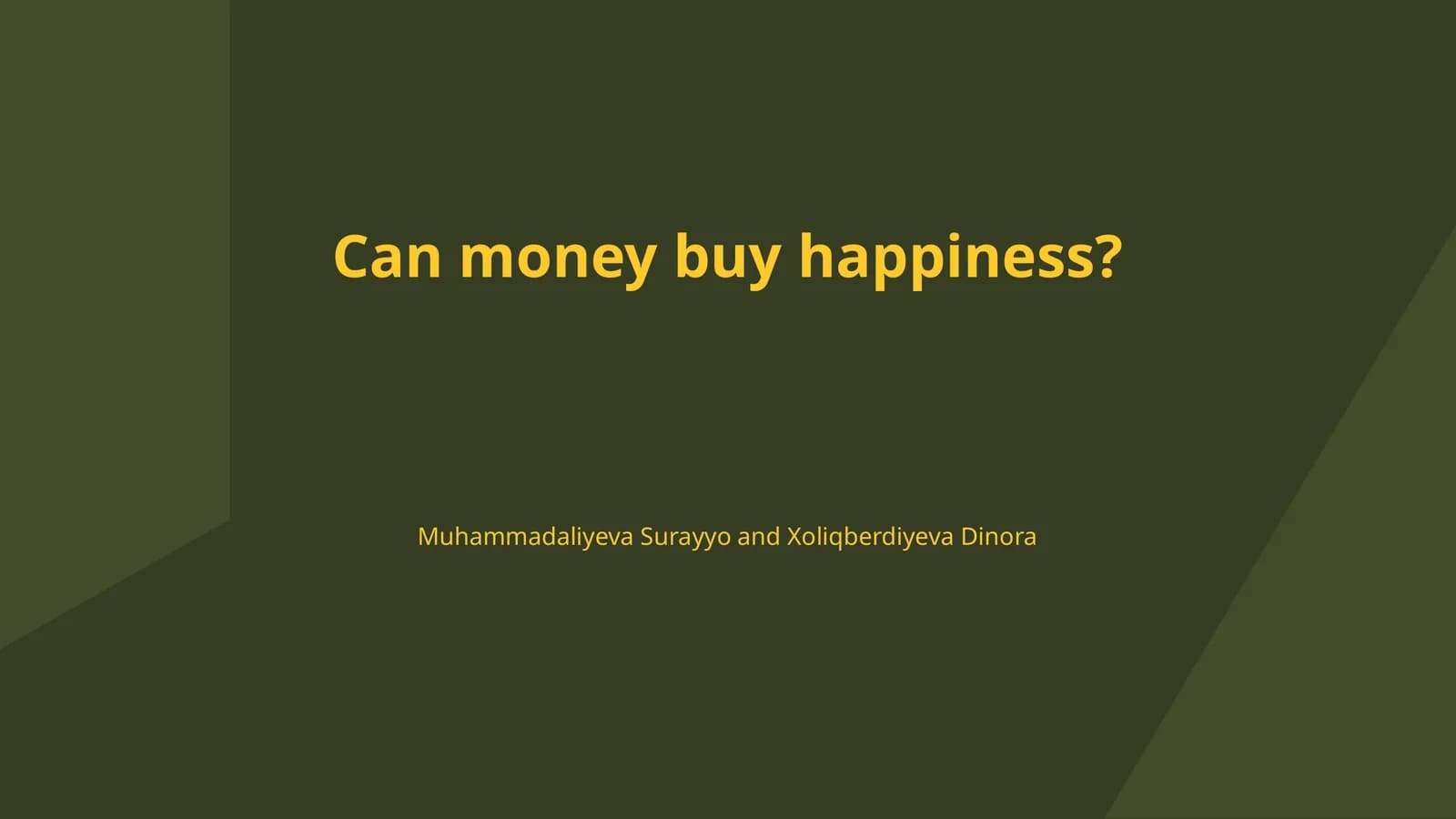 Can money buy happiness?