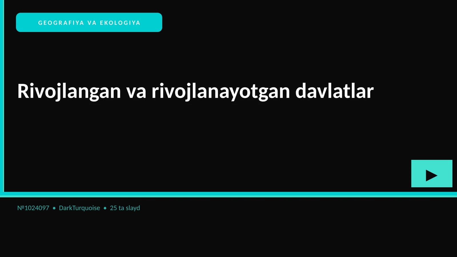GEOGRAFIYA VA EKOLOGIYA