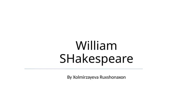 The Works of Shakespeare