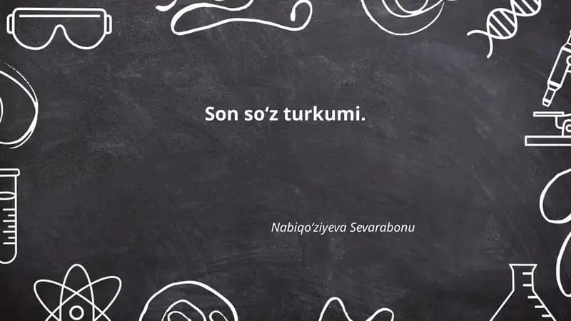 Son soʻz turkumi.