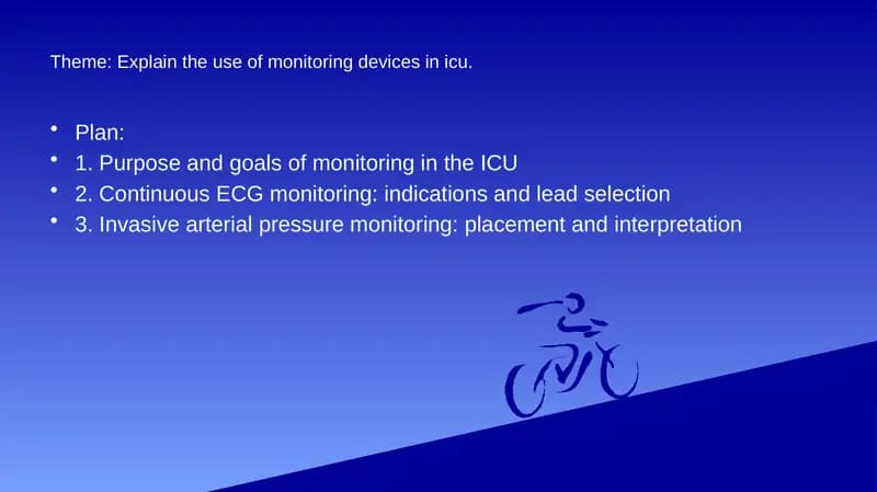 Monitoring devices in ICU