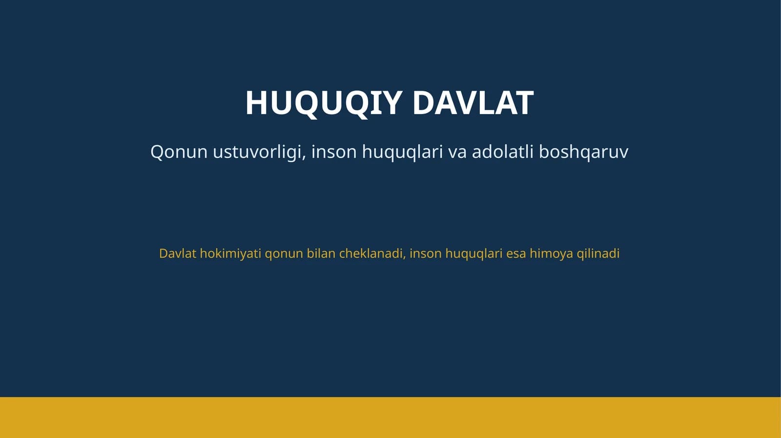 HUQUQIY DAVLAT