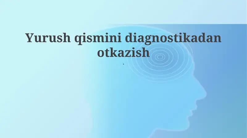 Umumiy holat diagnostikasi