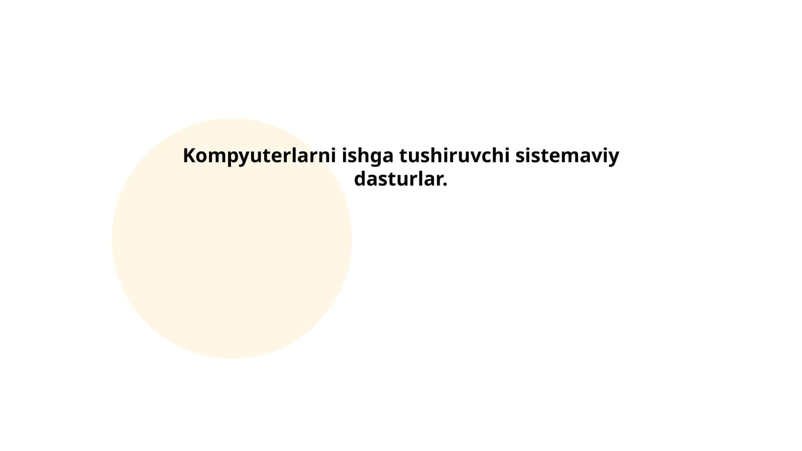 Kompyuterlarni ishga tushiruvchi sistemaviy dasturlar