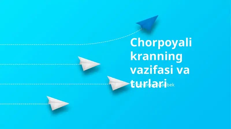 Xorpoyali kranning vazifasi va turlari
