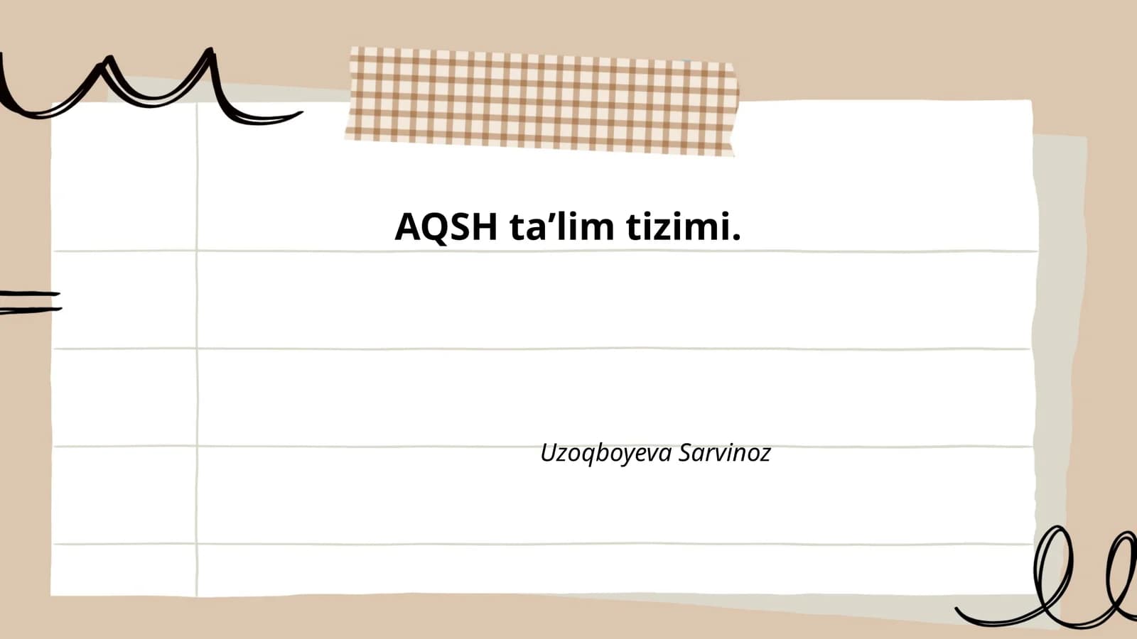 AQSHning ta'lim tizimi tarixi