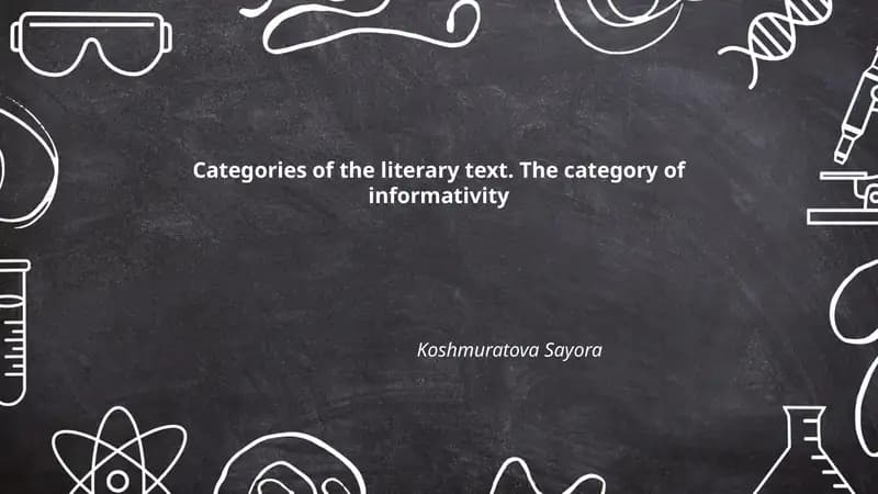 Degree of Informativity in Texts