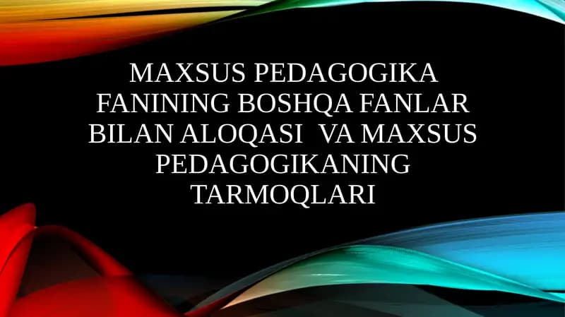 MAXSUS PEDAGOGIKA