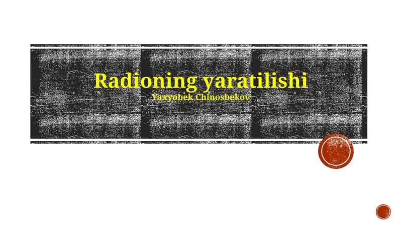 Radioning yaratilishi