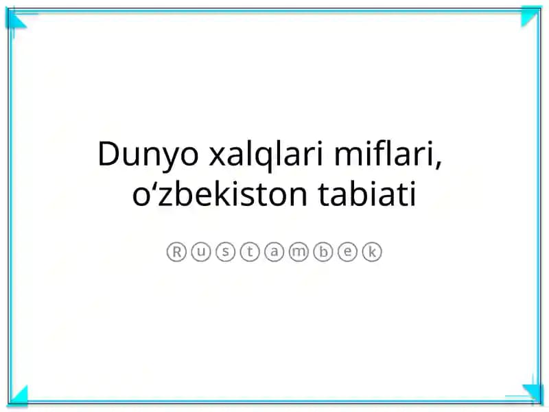 O‘zbekiston tabiati