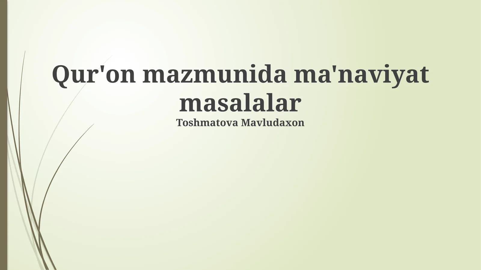 Ma'naviyat masalalar