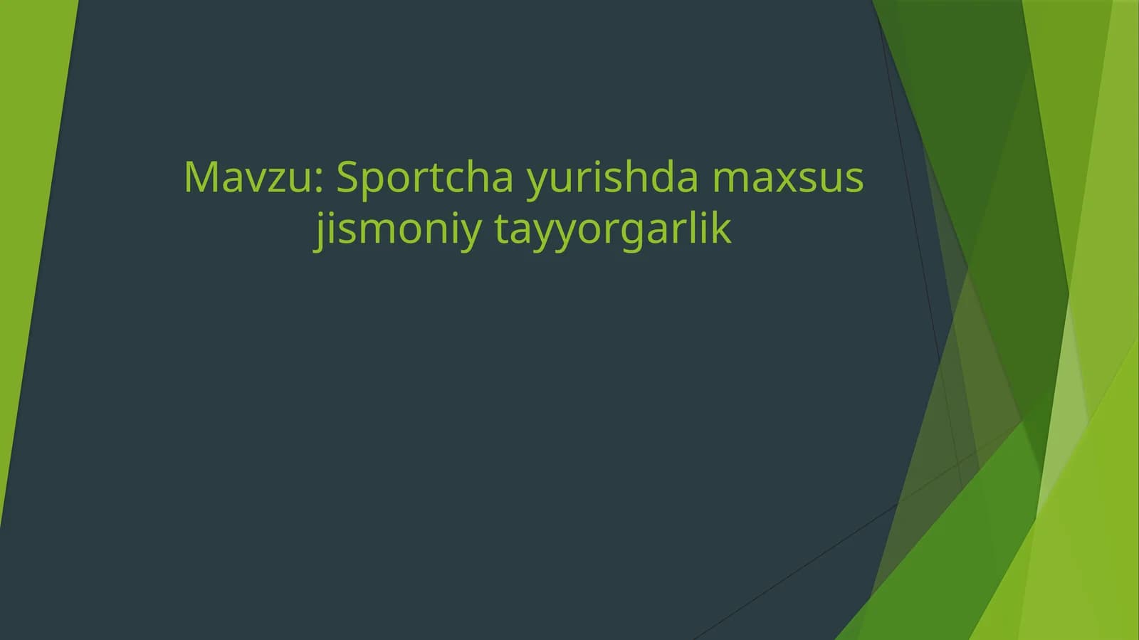 Sportcha yurish
