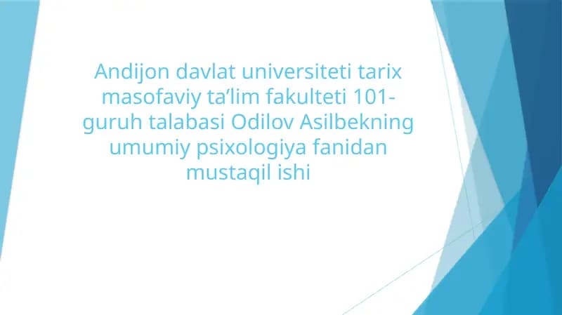 MAKTABGACHA YOSH DAVRIDA PSIXIK RIVOJLANISH XUSUSIYATLARI