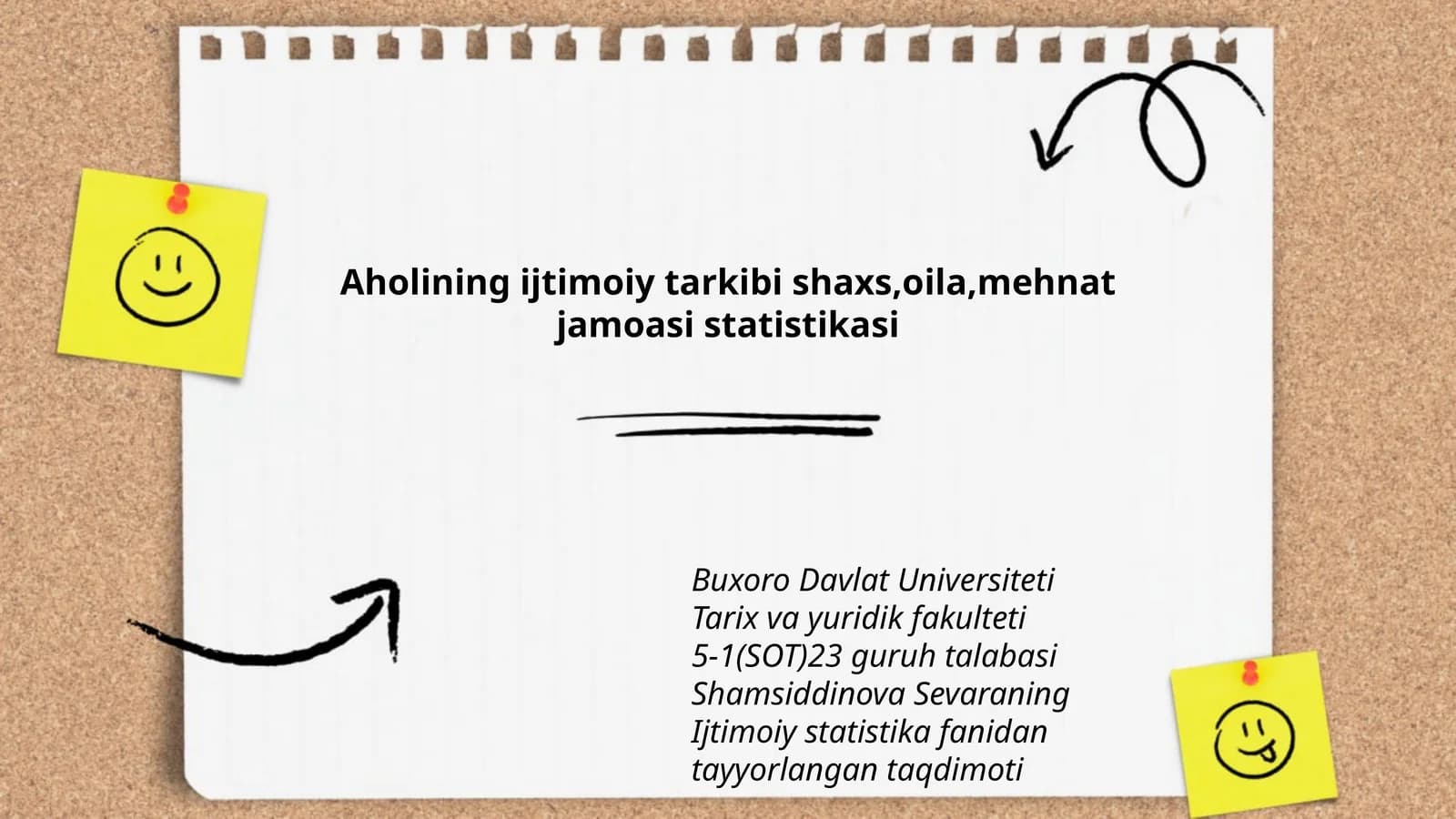 Ijtimoiy statistika fanidan tayyorlangan taqdimot