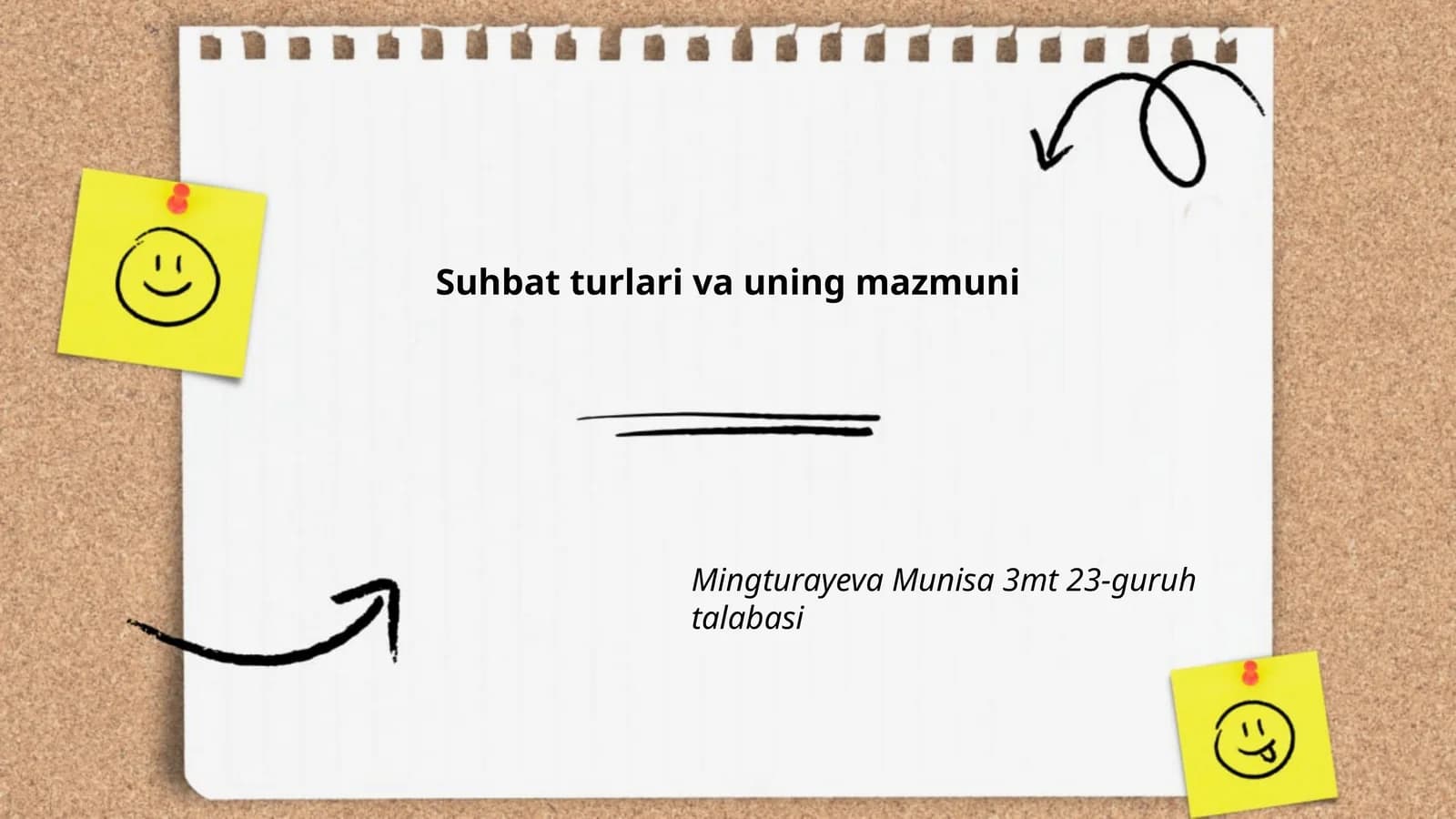 Suhbat turlari va uning mazmuni