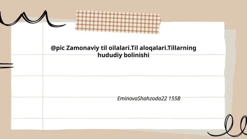 Zamonaviy til oilalari