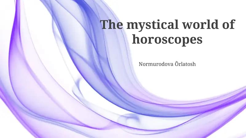 The mystical world of horoscopes