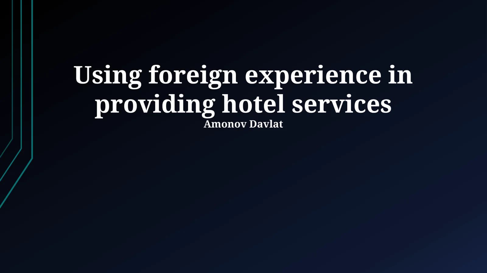 Global Hotel Service Models and Benchmarking